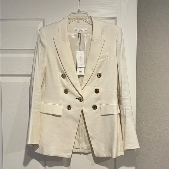 Veronica Beard Gaya Dickey Jacket White Size 10 - Picture 7 of 12